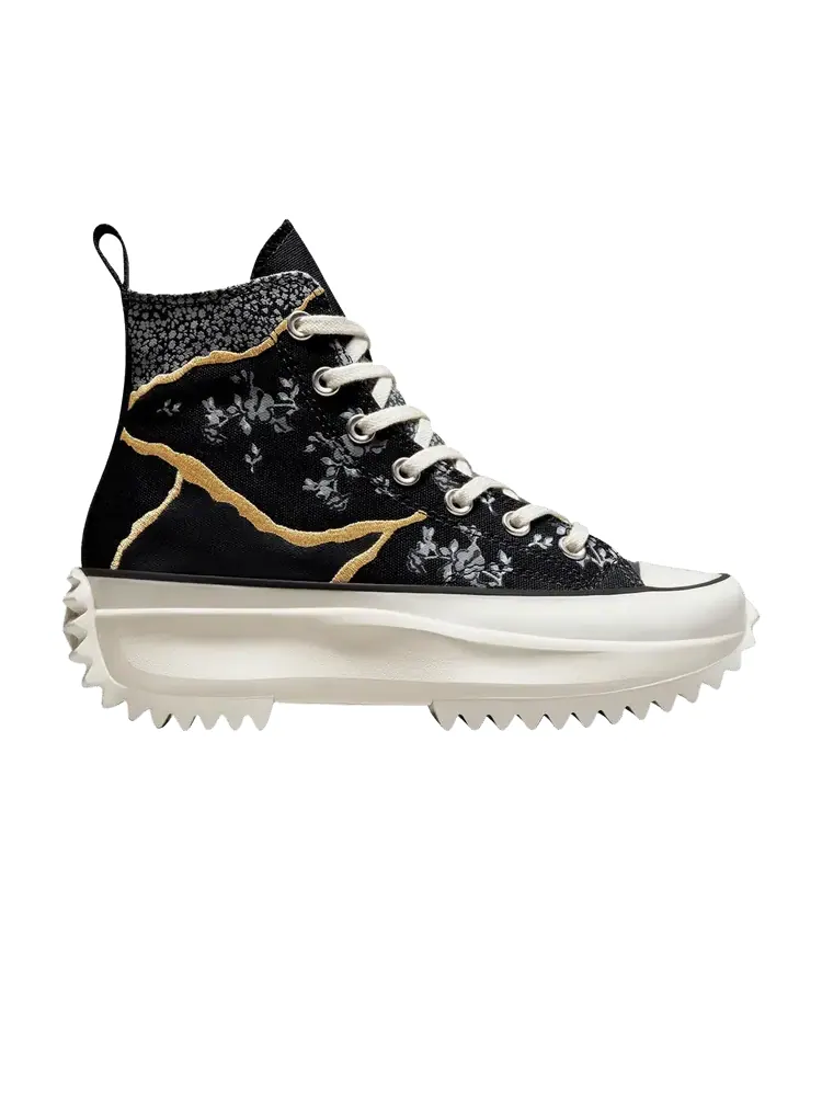 Кроссовки Converse Run Star Hike High 'Metallic Floral' — изображение 1 из 1, черный/мульти