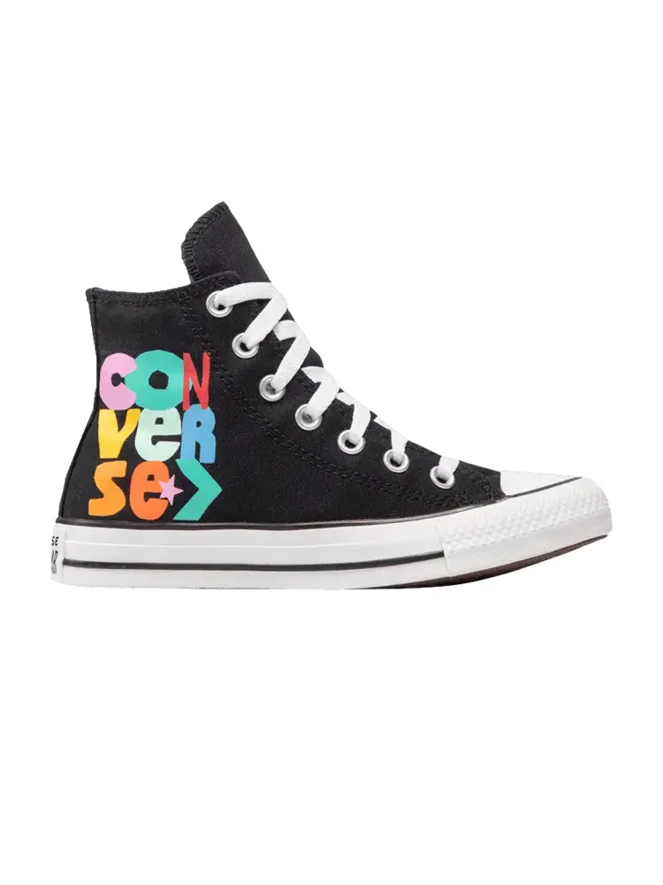 Кроссовки Converse Chuck Taylor All Star High 'Happy Faces' — изображение 1 из 1, черный/белый/светлый