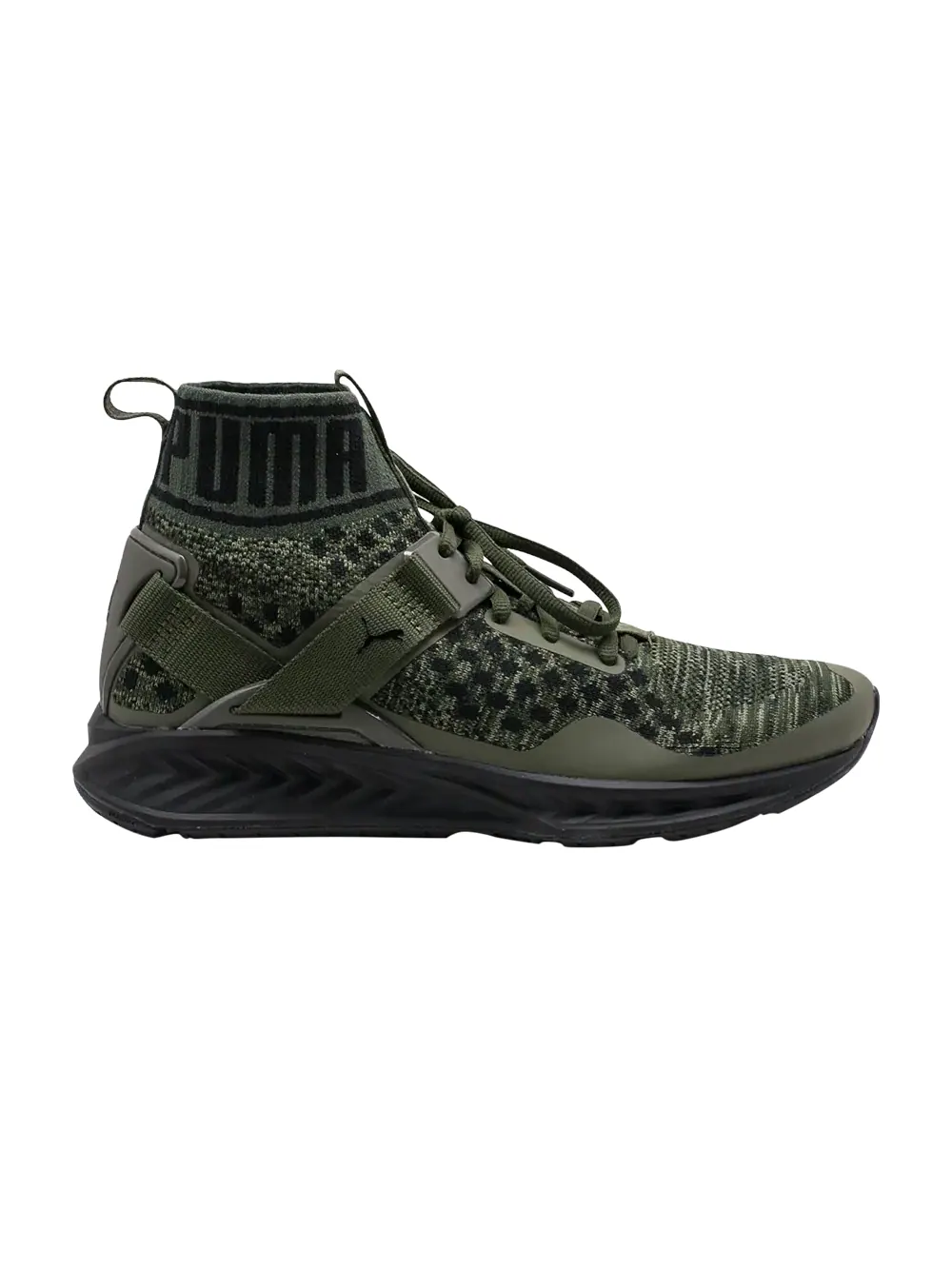 Кроссовки Ignite 3 evoKnit Puma — изображение 1 из 1, оливковый/-черный