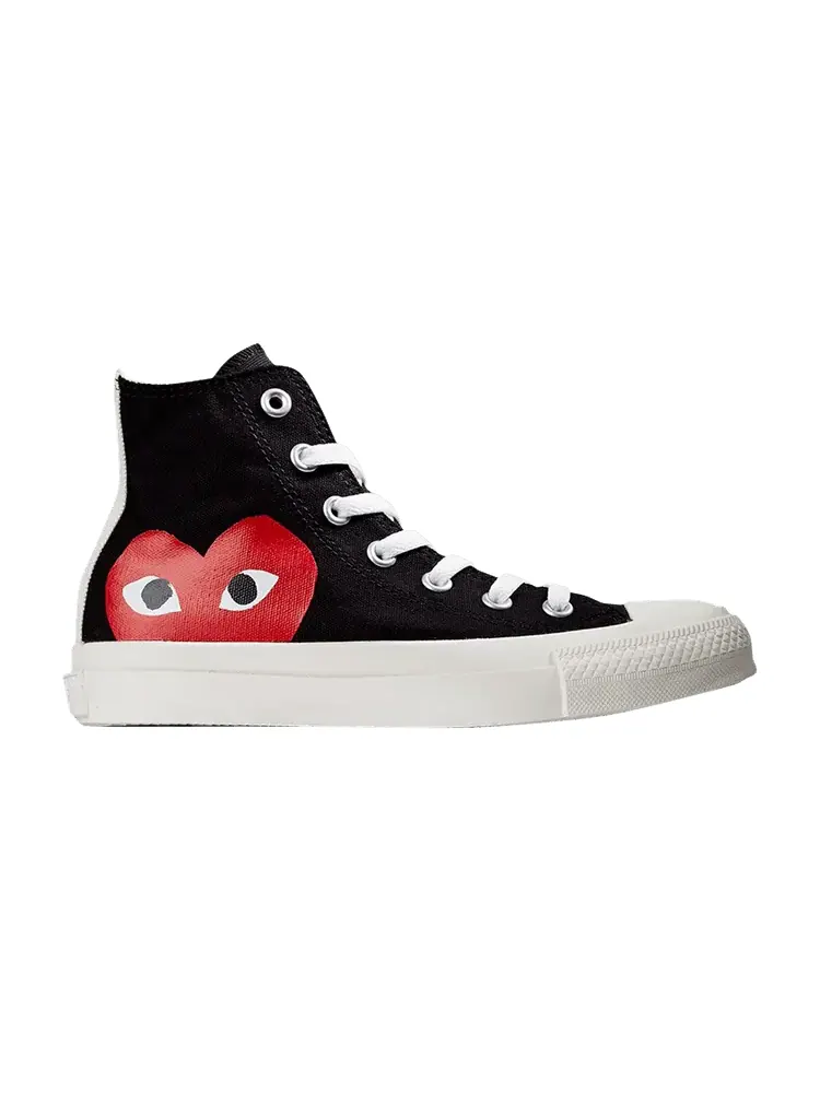 Кроссовки Converse Comme des Garçons Play x Chuck Taylor All Star High 'Black' — изображение 1 из 1, черный