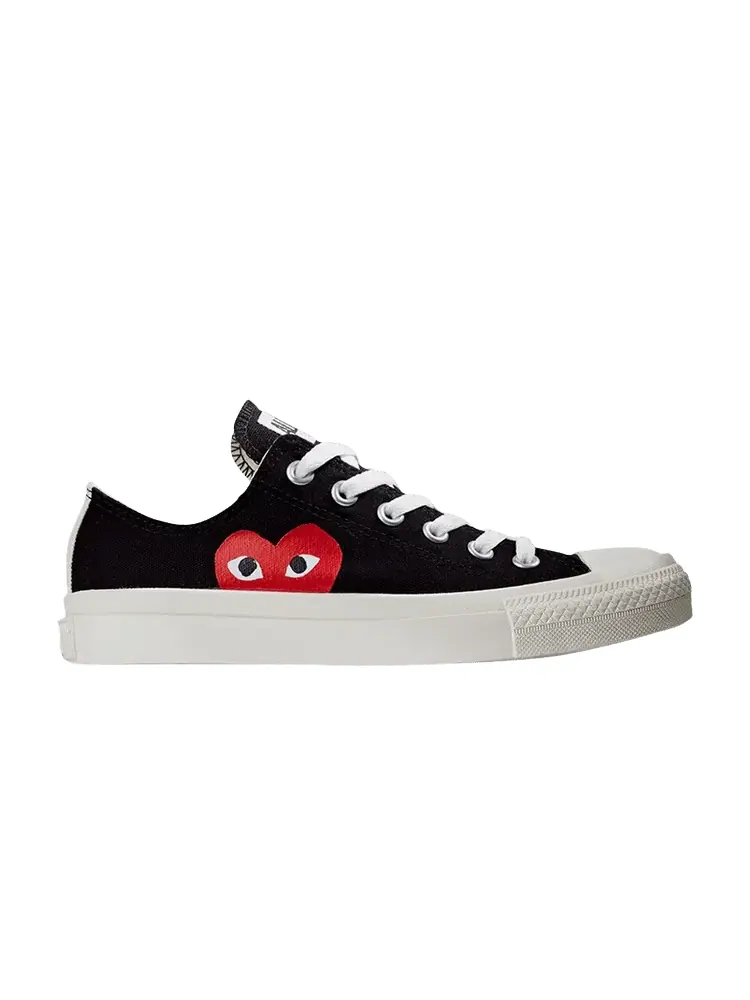 Кроссовки Converse Comme des Garçons PLAY x Chuck Taylor All Star Low 'Black' — изображение 1 из 1, черный