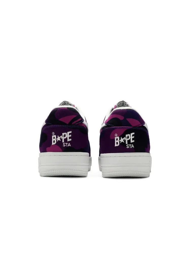 Кроссовки BAPE Bapesta Canvas Low 'Purple Camo' — изображение 7 из 9, фиолетовый/белый