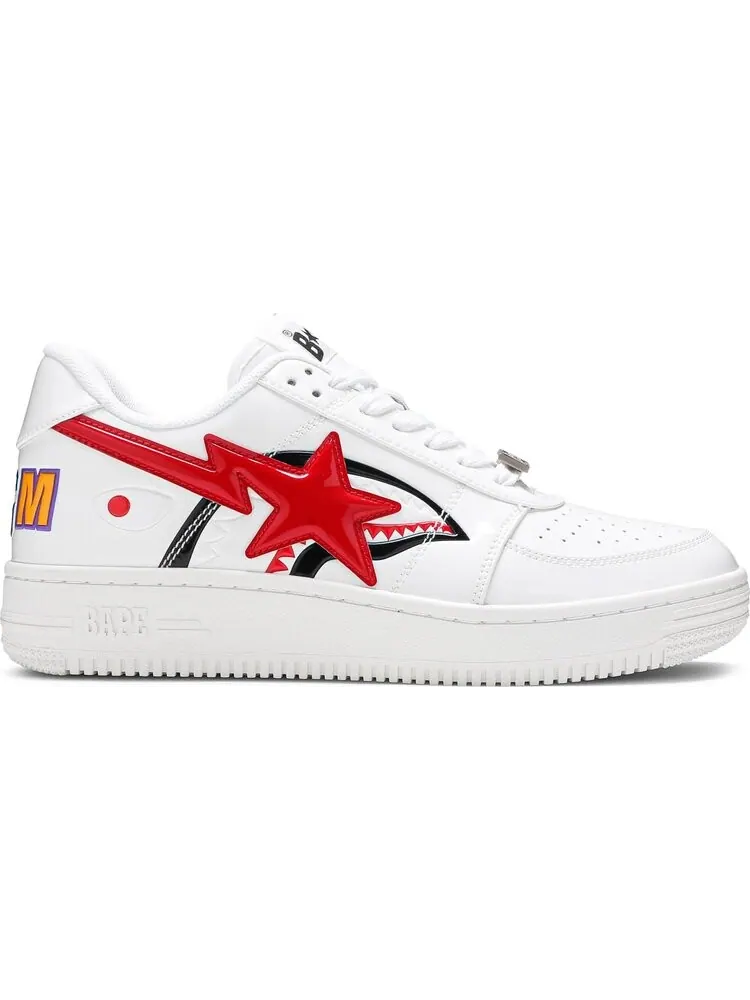 Кроссовки Bapesta Low White Shark Face — изображение 1 из 8, белый