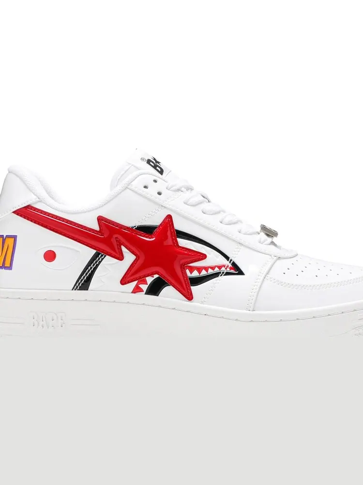 Кроссовки Bapesta Low White Shark Face — изображение 2 из 8, белый