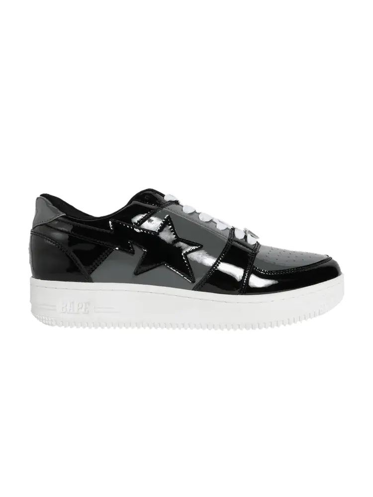 Кроссовки BAPE Bapesta Low 'Black Grey' — изображение 1 из 1, черный/серый/белый