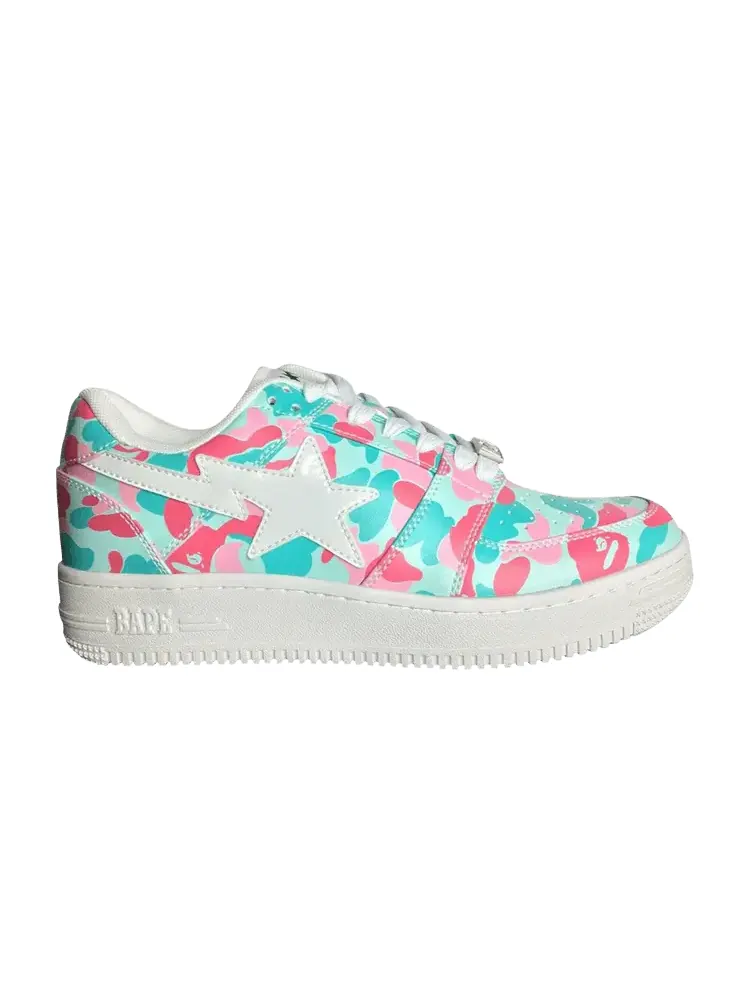 Кроссовки BAPE Bapesta Low M2 'Miami 1st Anniversary' — изображение 1 из 1, розовый/синий/белый