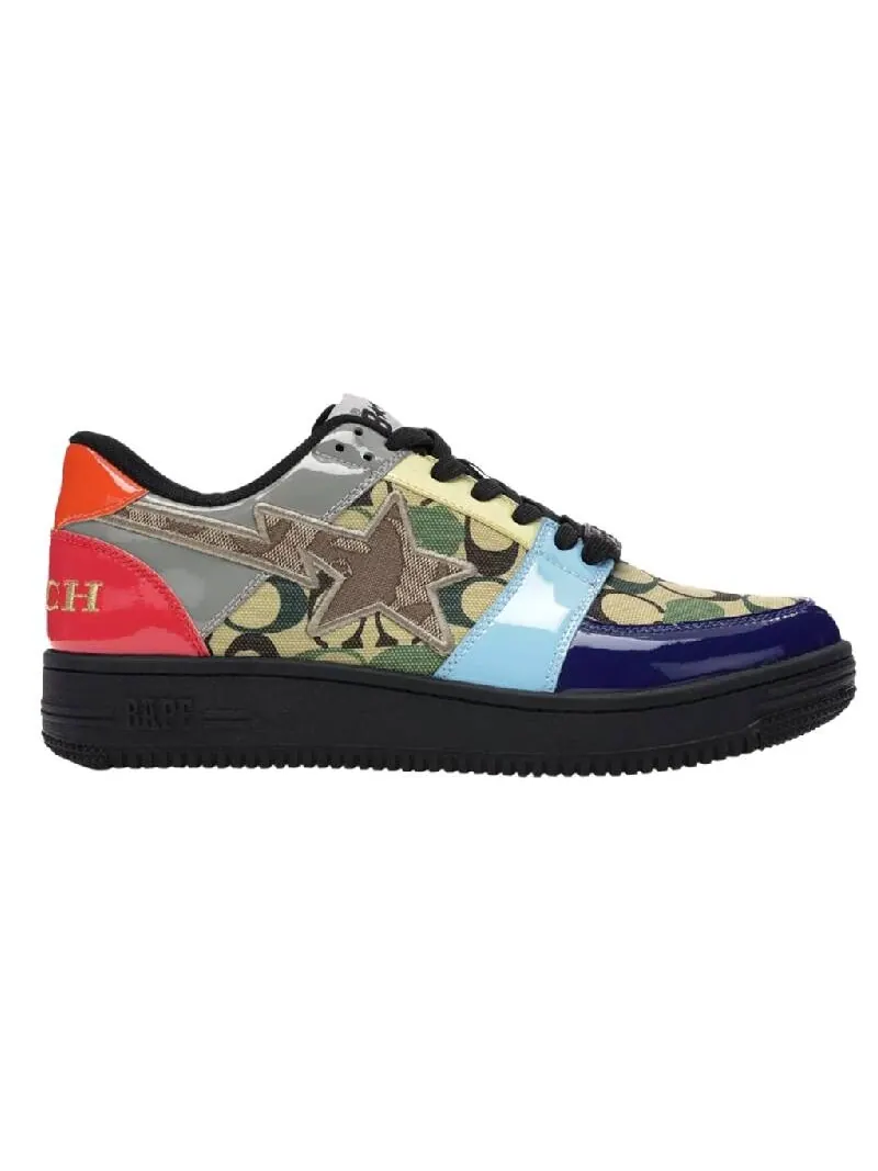 Кроссовки Bape Coach x Bapesta Low — мульти