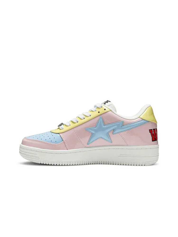 Кроссовки BAPE Bapesta Low M1 'Shark Face - Pink' — изображение 4 из 9, бледный розовый/мульти
