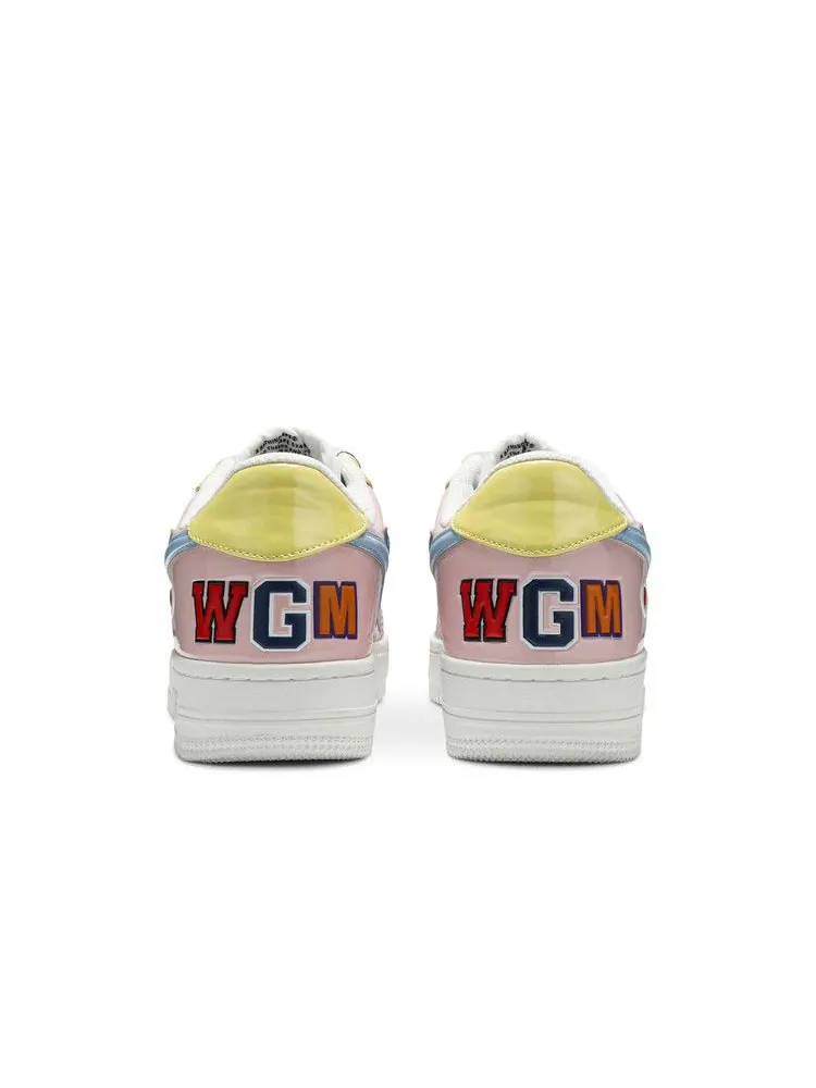 Кроссовки BAPE Bapesta Low M1 'Shark Face - Pink' — изображение 7 из 9, бледный розовый/мульти