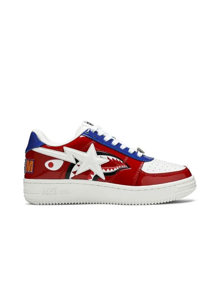 Кроссовки BAPE Bapesta Low M2 Red Shark Face — изображение 1 из 6, красный