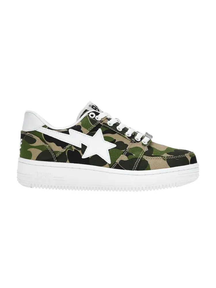 Кроссовки BAPE Bapesta Low 'Green ABC Camo' — изображение 1 из 1, зеленый