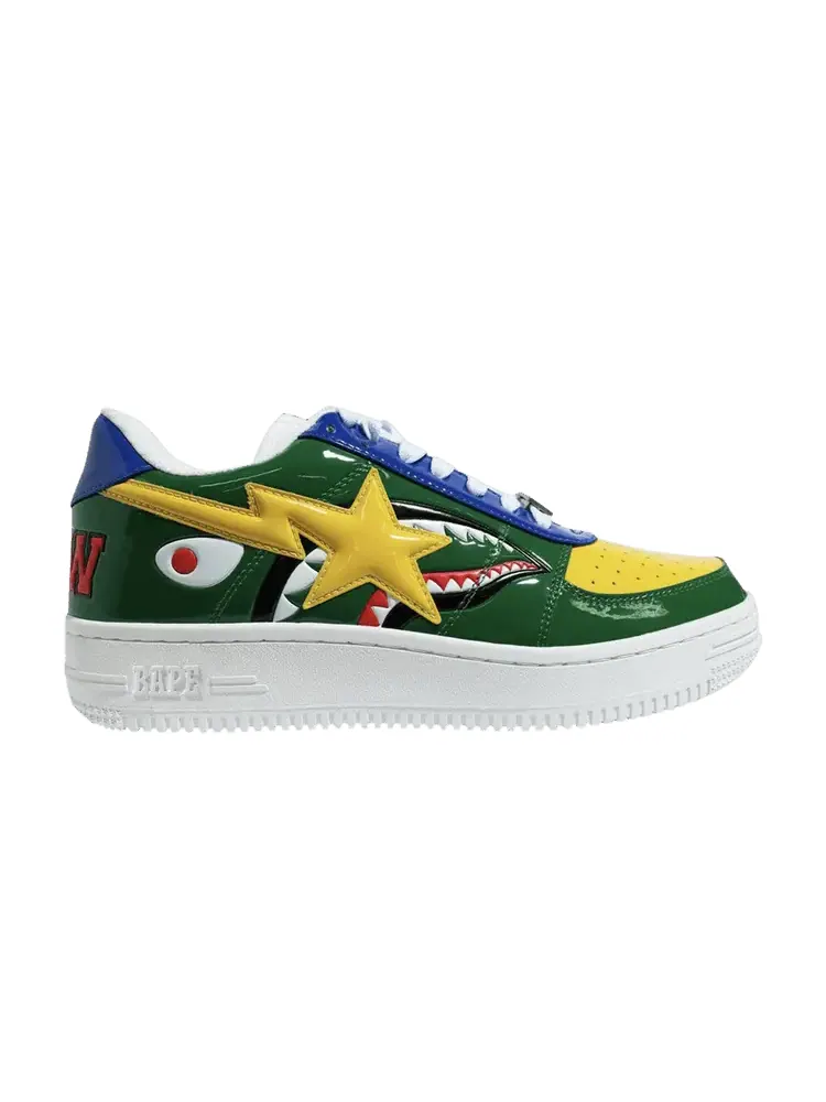 Кроссовки BAPE Bapesta Low M2 Green Shark Face — изображение 1 из 1, зеленый
