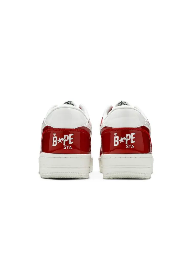 Кроссовки BAPE Bapesta Low M2 'Red' — изображение 7 из 9, красный/белый