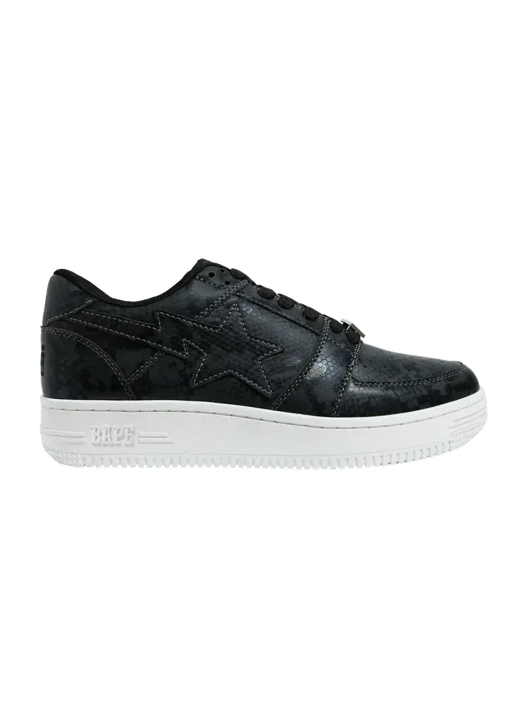 Кроссовки BAPE Bapesta Low M2 'Python - Black' — изображение 1 из 1, черный/черный
