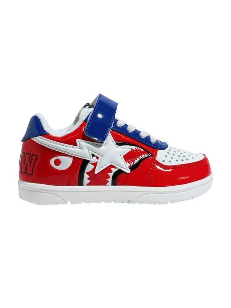 Кроссовки BAPE Bapesta Low Kids 'Red Shark Face' — изображение 1 из 1, красный