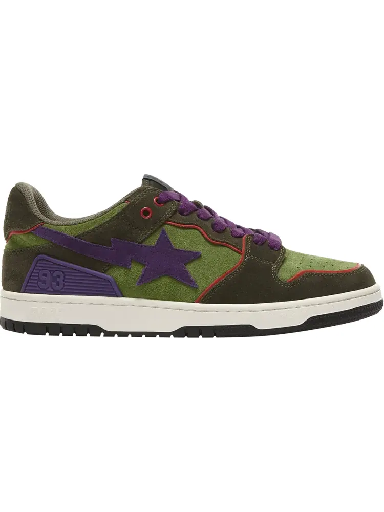 Кроссовки Bapesta Sk8 Green Dark Purple — изображение 1 из 1, зеленый