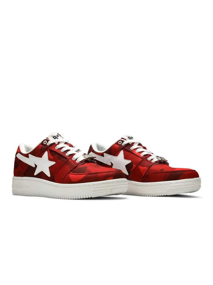 Кроссовки BAPE Bapesta M2 Low 'Red Camo' — изображение 9 из 9, красный//белый