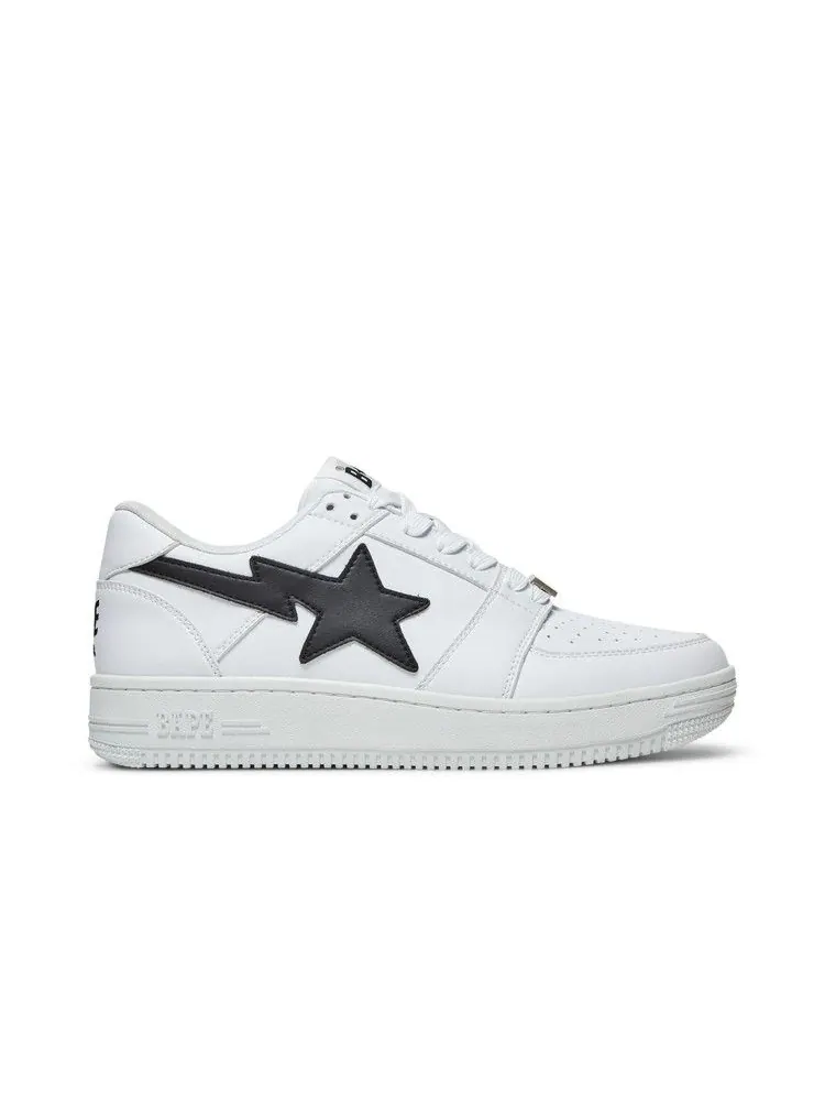 Кроссовки BAPE Bapesta Low M2 'White Black' — изображение 2 из 9, белый/белый