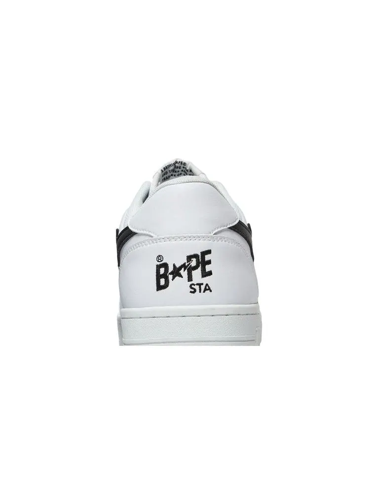 Кроссовки BAPE Bapesta Low M2 'White Black' — изображение 8 из 9, белый/белый