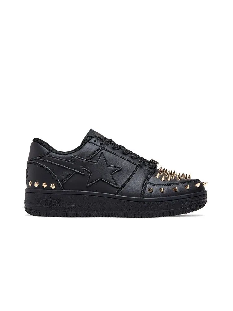 Кроссовки BAPE Bapesta Studded 'Black' — изображение 2 из 9, черный