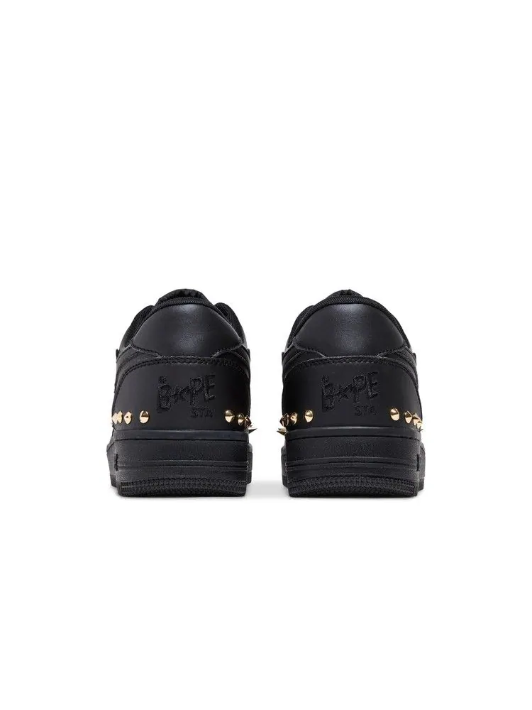 Кроссовки BAPE Bapesta Studded 'Black' — изображение 7 из 9, черный