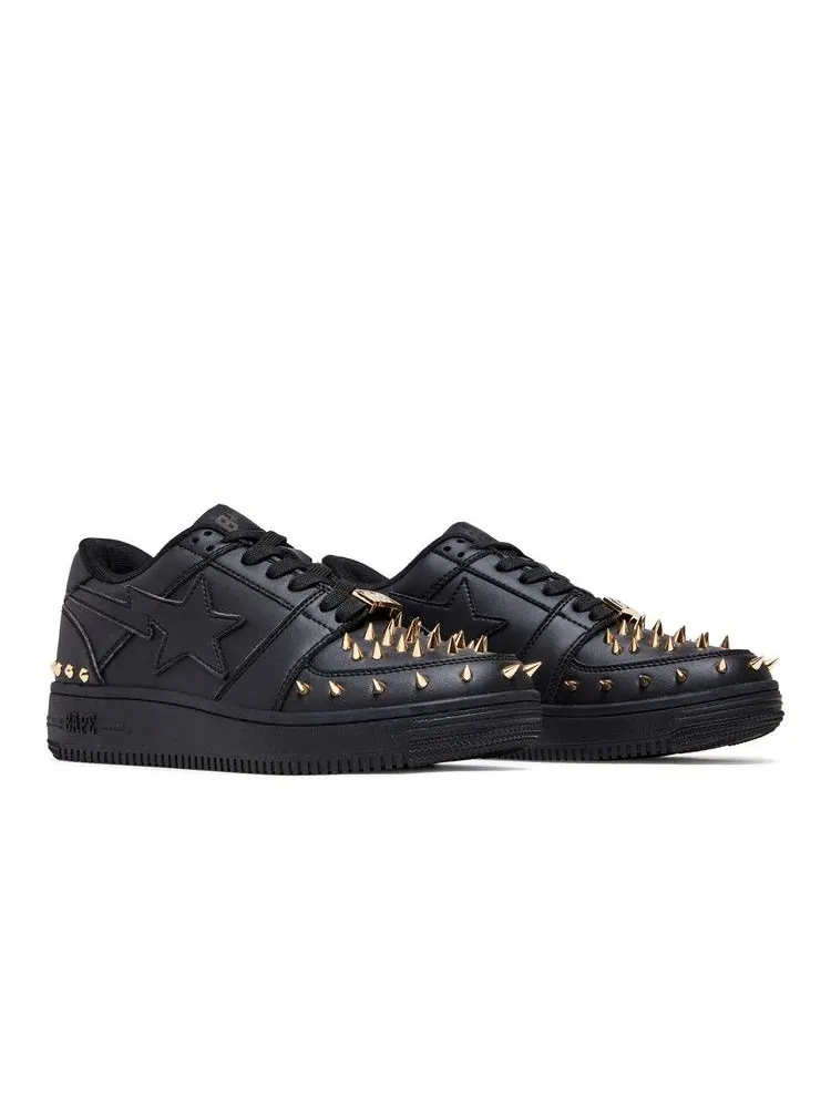 Кроссовки BAPE Bapesta Studded 'Black' — изображение 9 из 9, черный