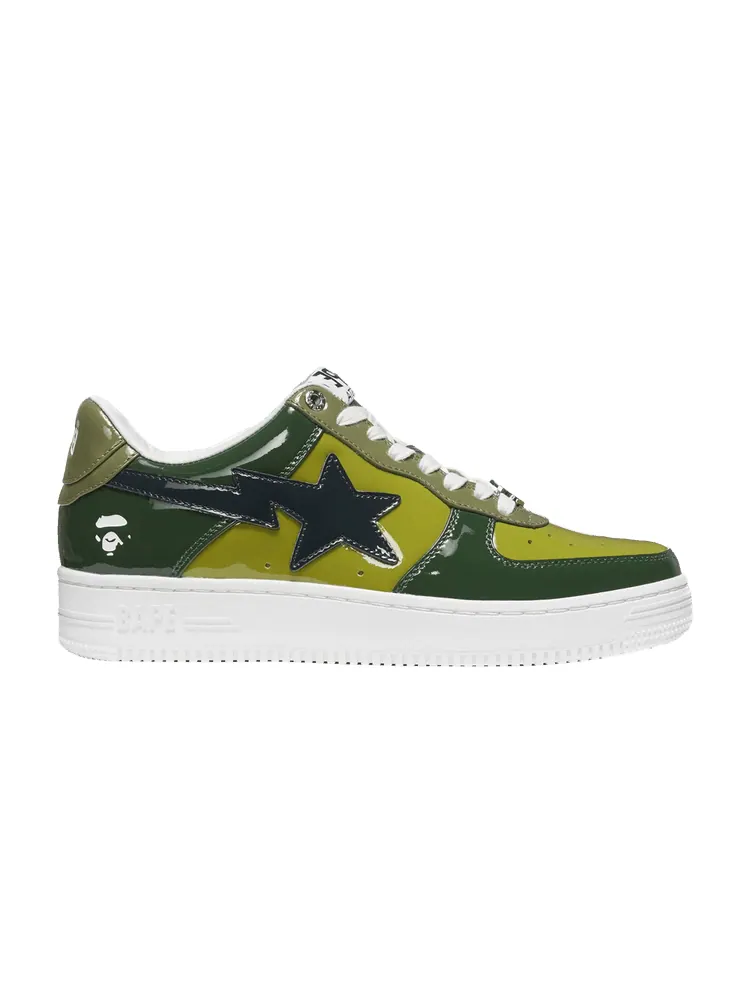 Кроссовки BAPE Bapesta Low M1 'Color Camo Combo - Olive Drab' — изображение 1 из 1, оливковый