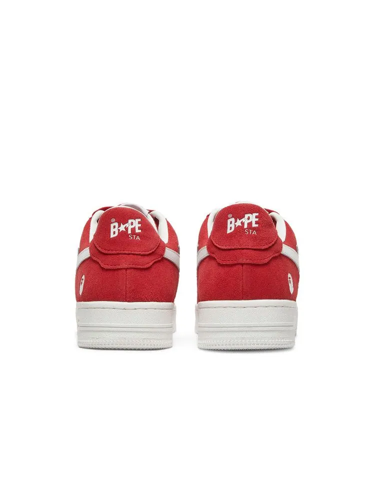 Кроссовки BAPE Bapesta 'Suede Pack - Red' — изображение 7 из 9, красный
