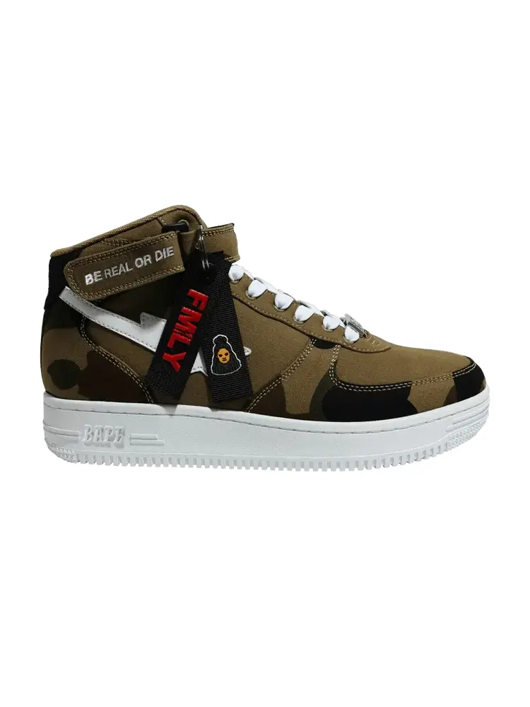 Кроссовки BAPE Jessie Reyez x Bapesta Mid 'Be Real Or Die' — изображение 1 из 1, зеленый