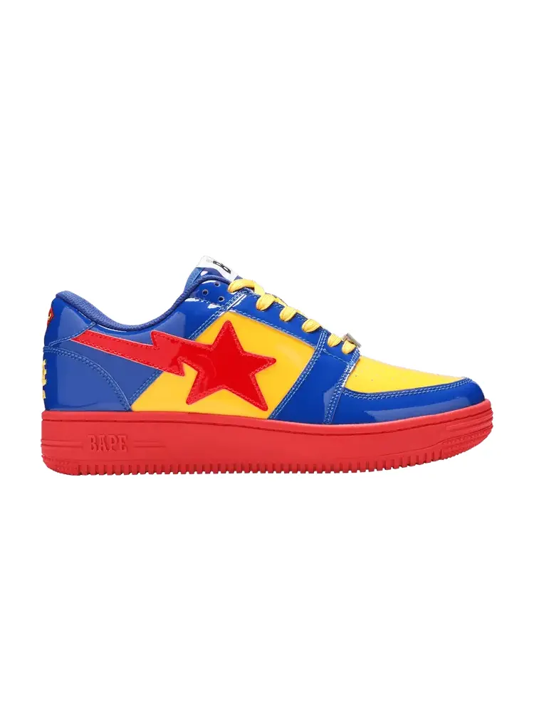 Кроссовки BAPE DC Comics x Bapesta Low M1 'Superman' — изображение 1 из 9, синий/желтый/красный