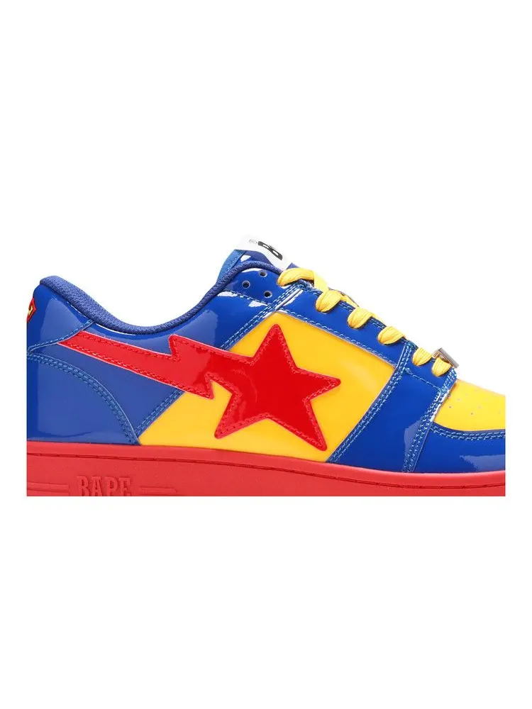 Кроссовки BAPE DC Comics x Bapesta Low M1 'Superman' — изображение 3 из 9, синий/желтый/красный