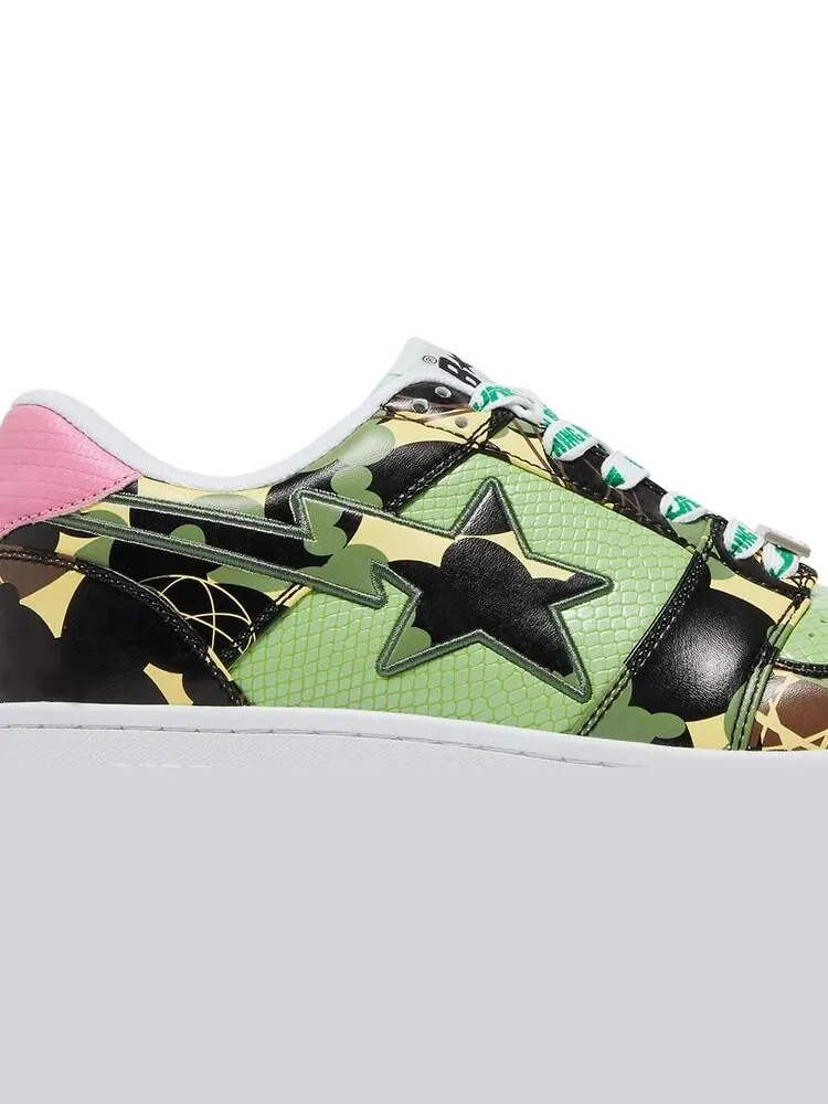 Кроссовки Mo Wax x Unkle x Bapesta Low M2 Original Headz — изображение 2 из 8, зеленый