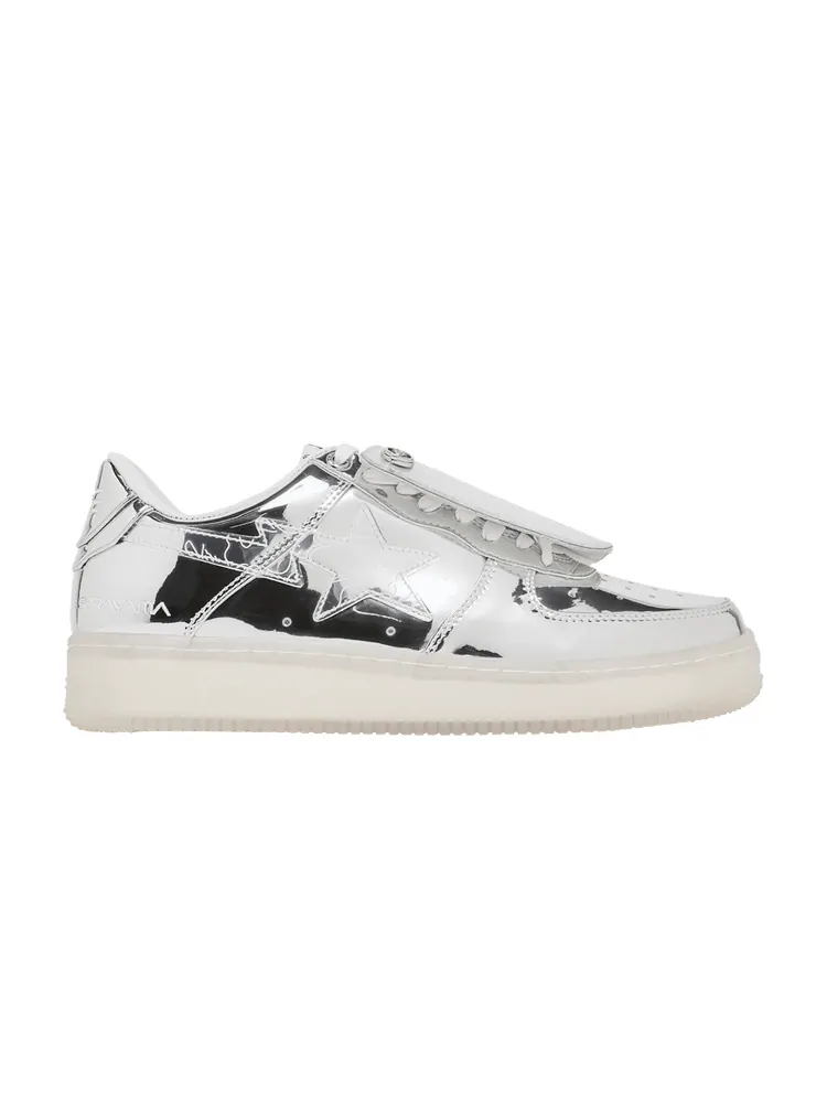 Кроссовки BAPE Hajime Sorayama x Bapesta 'Silver' — изображение 1 из 9, серебряный