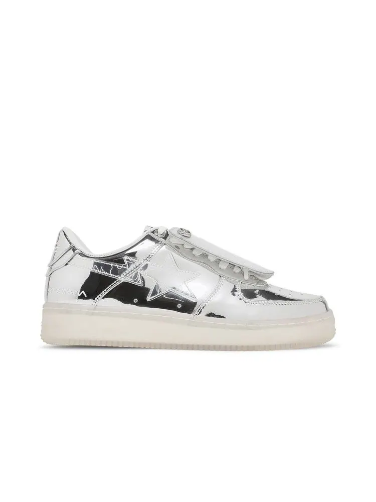 Кроссовки BAPE Hajime Sorayama x Bapesta 'Silver' — изображение 2 из 9, серебряный