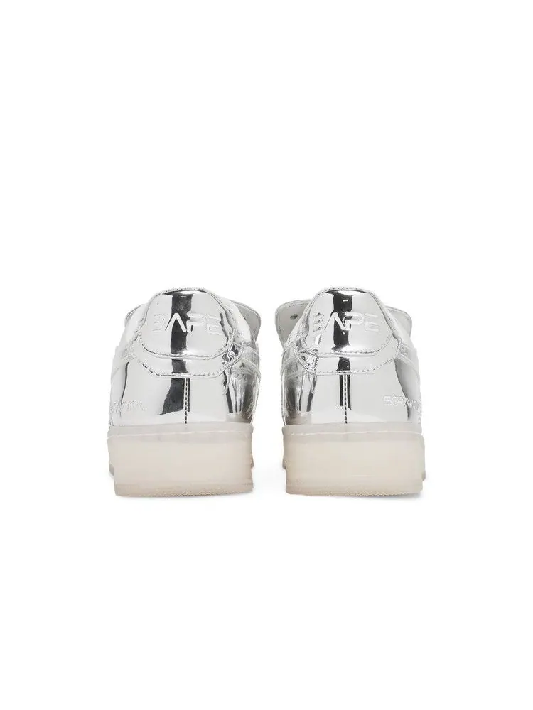 Кроссовки BAPE Hajime Sorayama x Bapesta 'Silver' — изображение 7 из 9, серебряный
