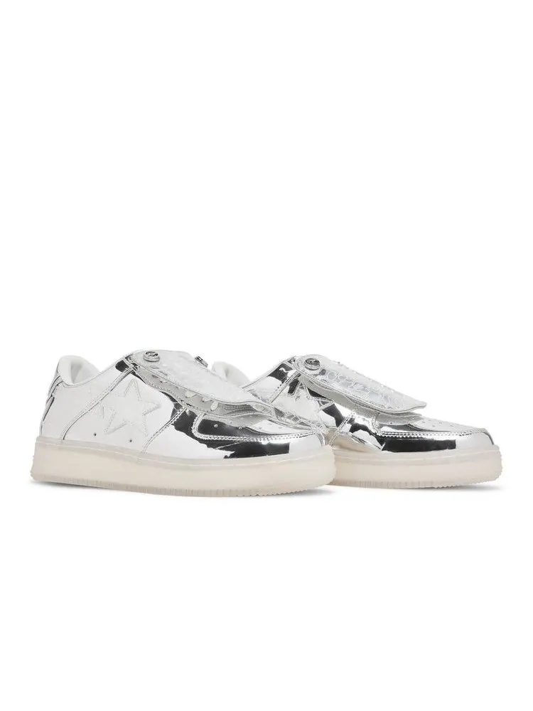 Кроссовки BAPE Hajime Sorayama x Bapesta 'Silver' — изображение 9 из 9, серебряный