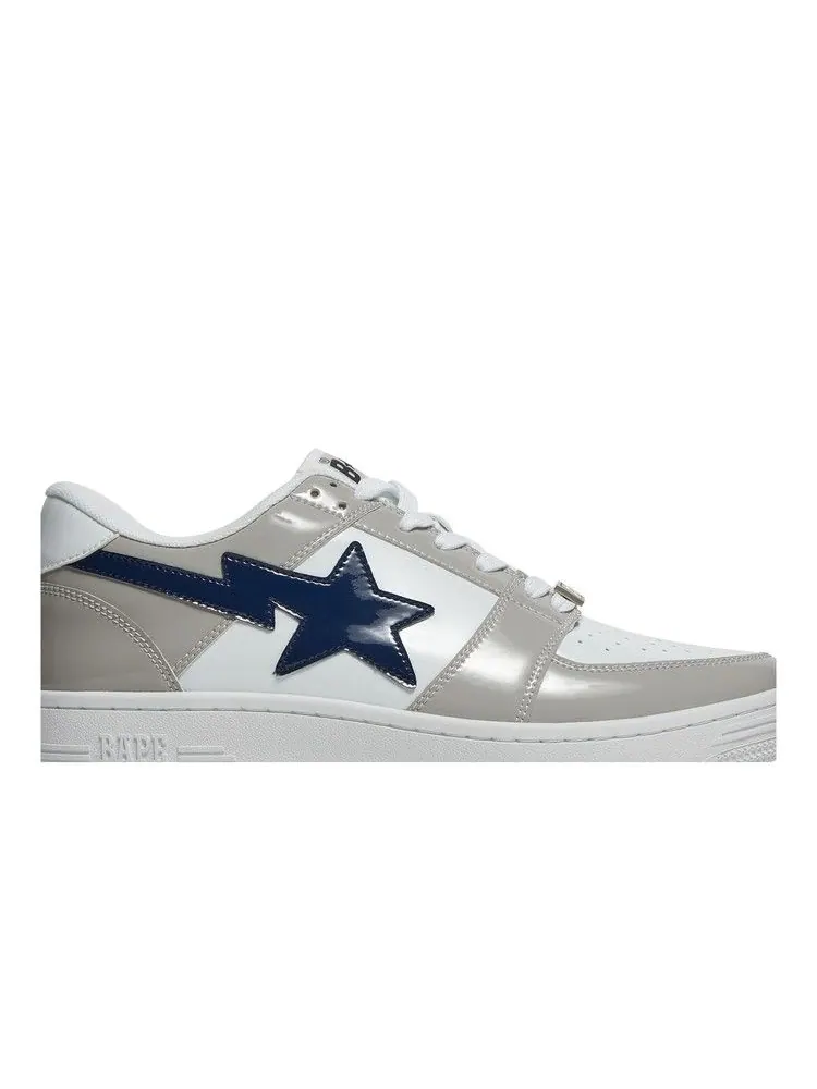 Кроссовки BAPE Bapesta Low M1 'White' — изображение 3 из 9, белый/серый