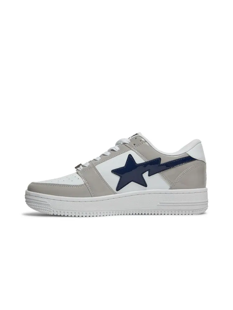 Кроссовки BAPE Bapesta Low M1 'White' — изображение 4 из 9, белый/серый