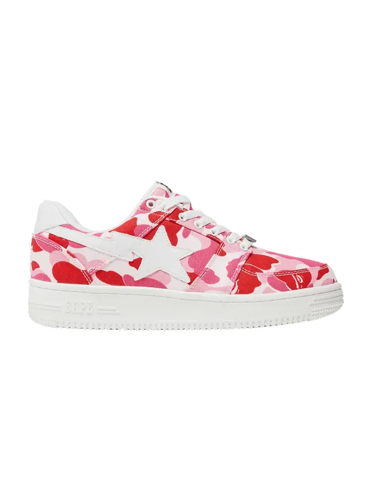 Кроссовки BAPE Bapesta Low 'ABC Camo - Pink' — изображение 1 из 9, розовый