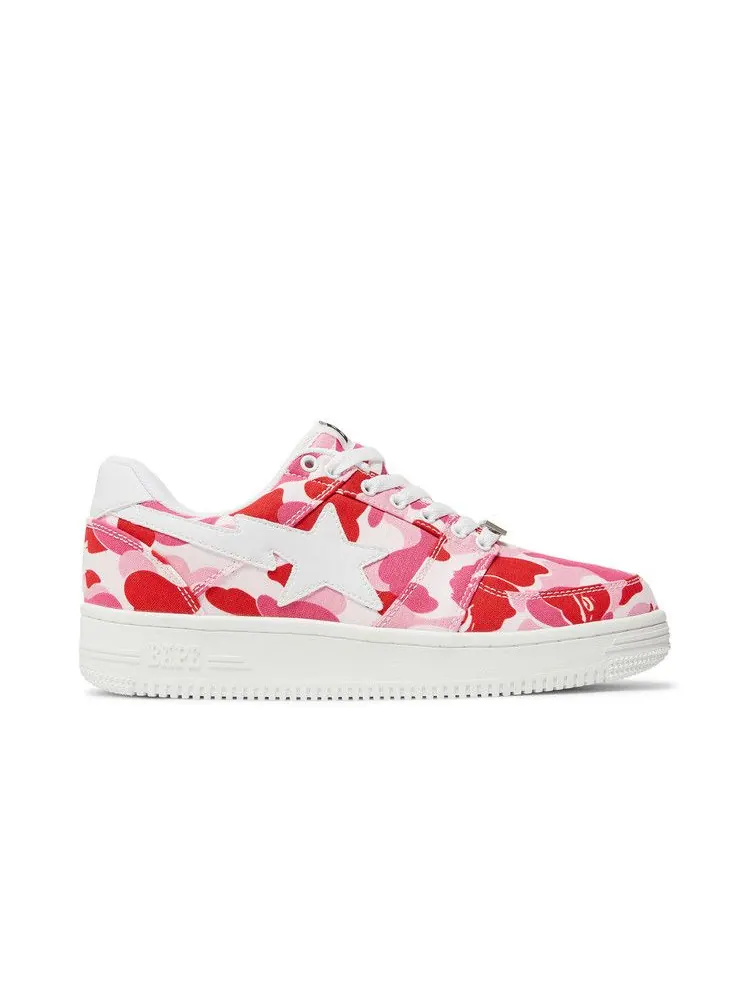 Кроссовки BAPE Bapesta Low 'ABC Camo - Pink' — изображение 2 из 9, розовый