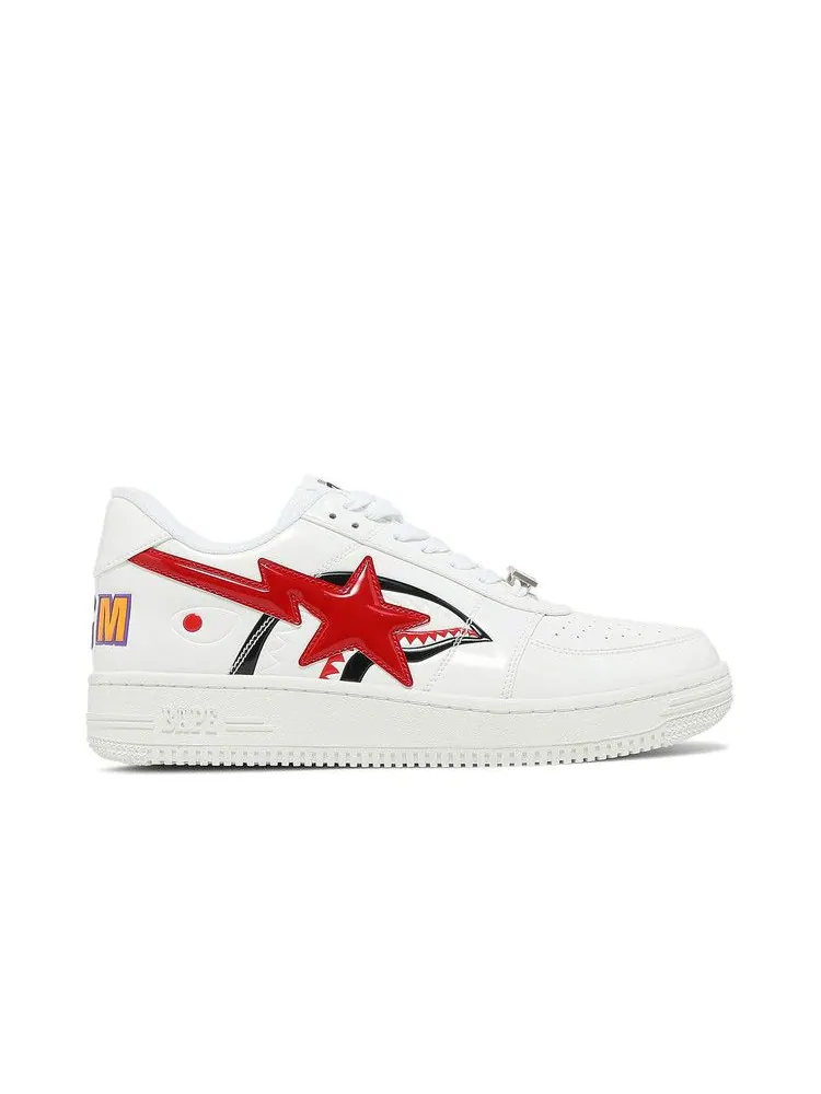 Кроссовки BAPE Bapesta Low M2 'Shark Face - White' — изображение 2 из 9, белый