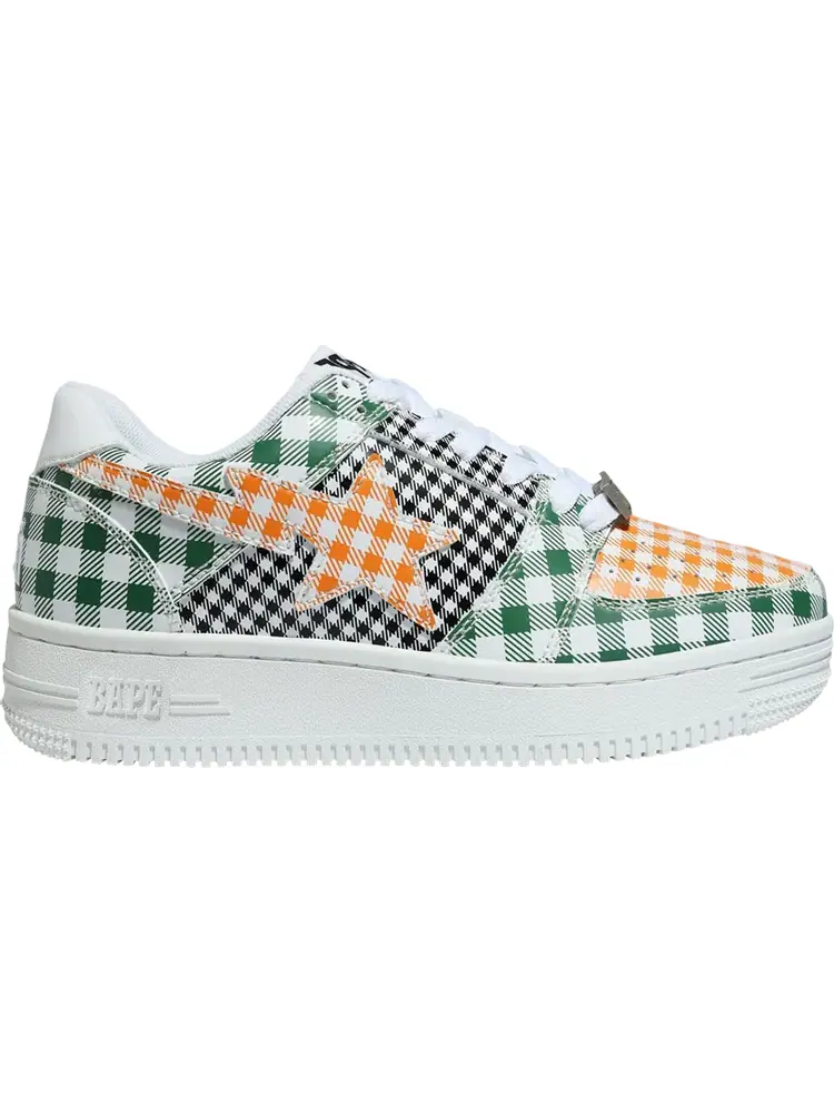 Кроссовки Wmns Bapesta Low Gingham - Green — изображение 1 из 1, мульти