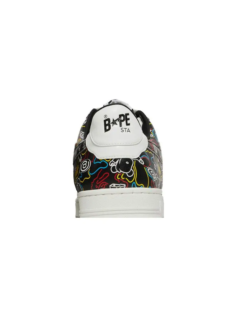Кроссовки BAPE Medicom Toy x Bapesta Low M2 'Be@r Camo - Black' — изображение 8 из 9, белый/черный