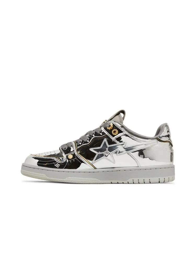 Кроссовки BAPE Hajime Sorayama x Sk8 Sta Silver — изображение 3 из 6, серебряный