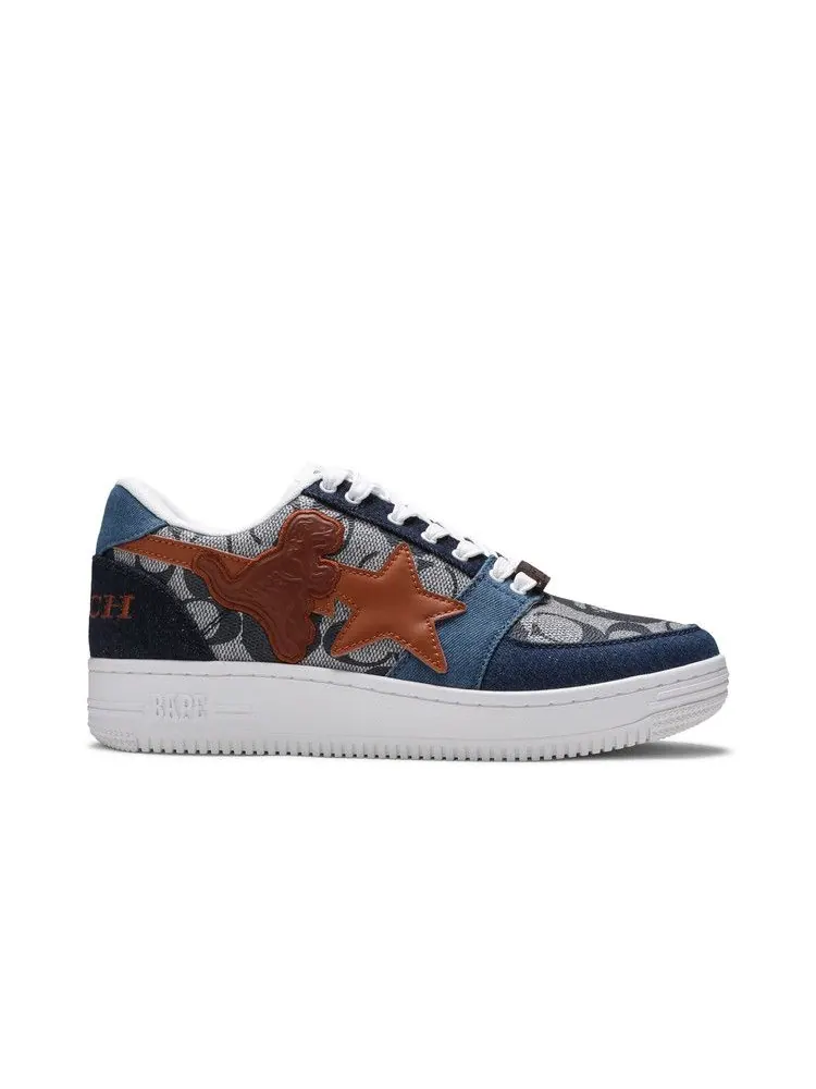 Кроссовки BAPE Coach x Bapesta M2 Low 'Denim' — изображение 2 из 9, синий