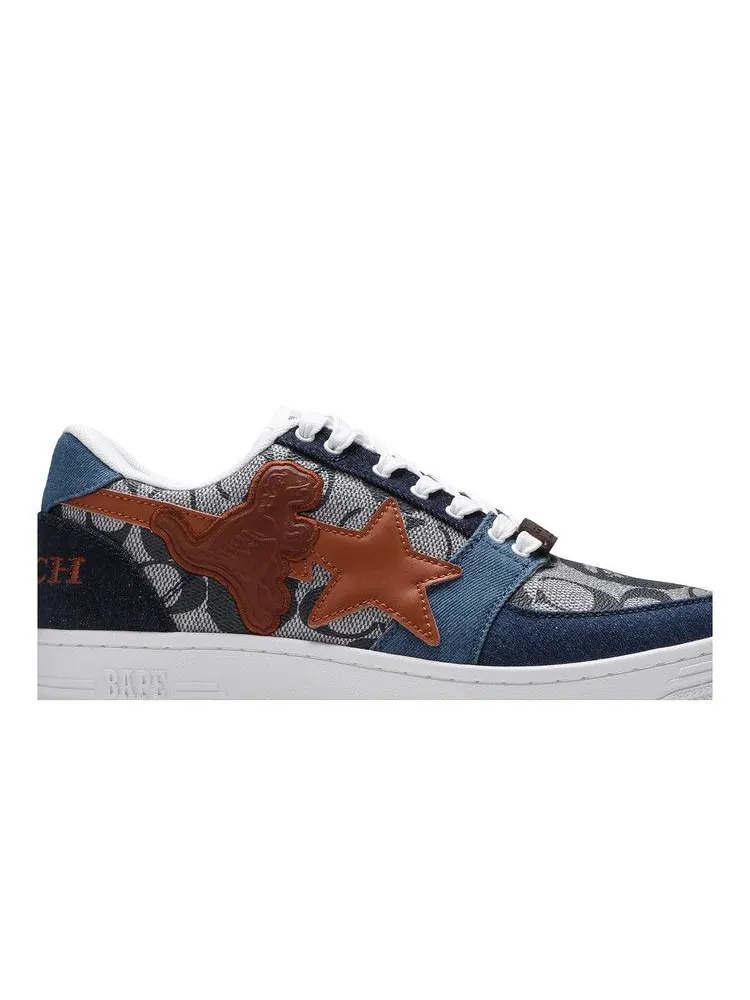 Кроссовки BAPE Coach x Bapesta M2 Low 'Denim' — изображение 3 из 9, синий