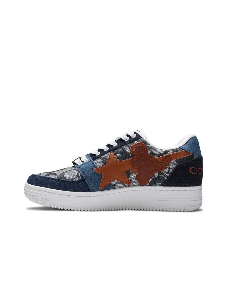 Кроссовки BAPE Coach x Bapesta M2 Low 'Denim' — изображение 4 из 9, синий