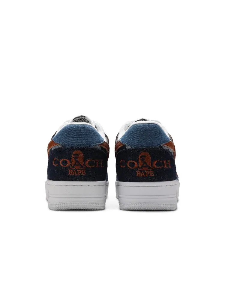 Кроссовки BAPE Coach x Bapesta M2 Low 'Denim' — изображение 7 из 9, синий