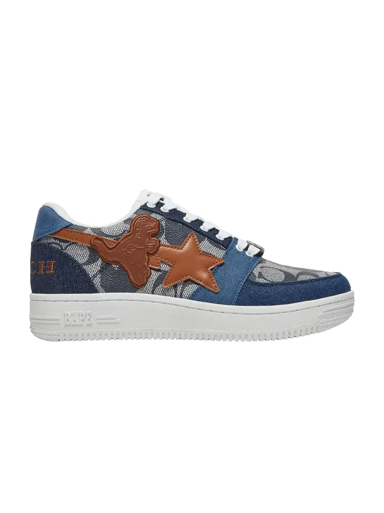 Кроссовки BAPE Coach x Bapesta 'Denim' — изображение 1 из 9, темно-синий