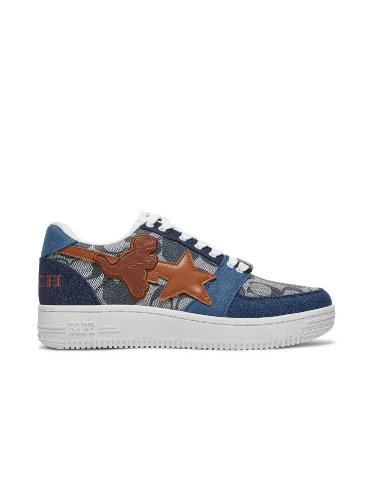 Кроссовки BAPE Coach x Bapesta 'Denim' — изображение 2 из 9, темно-синий
